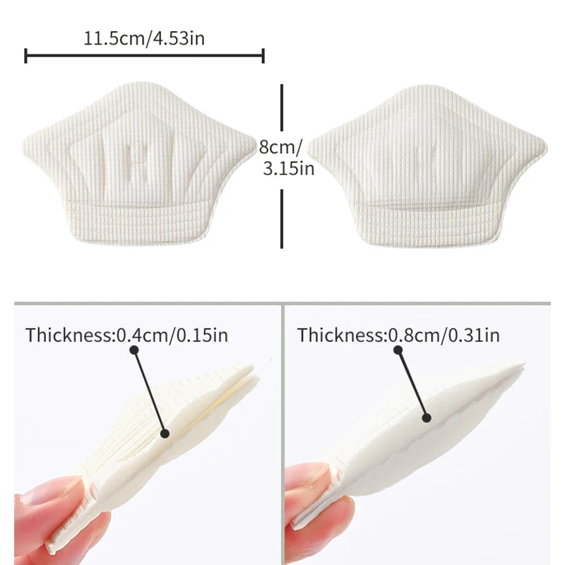 6Pairs/12Pcs Insoles Patch Heel Pads for Sport Shoes Back Sticker Adjustable Size Antiwear Feet Pad Cushion Insert Insole