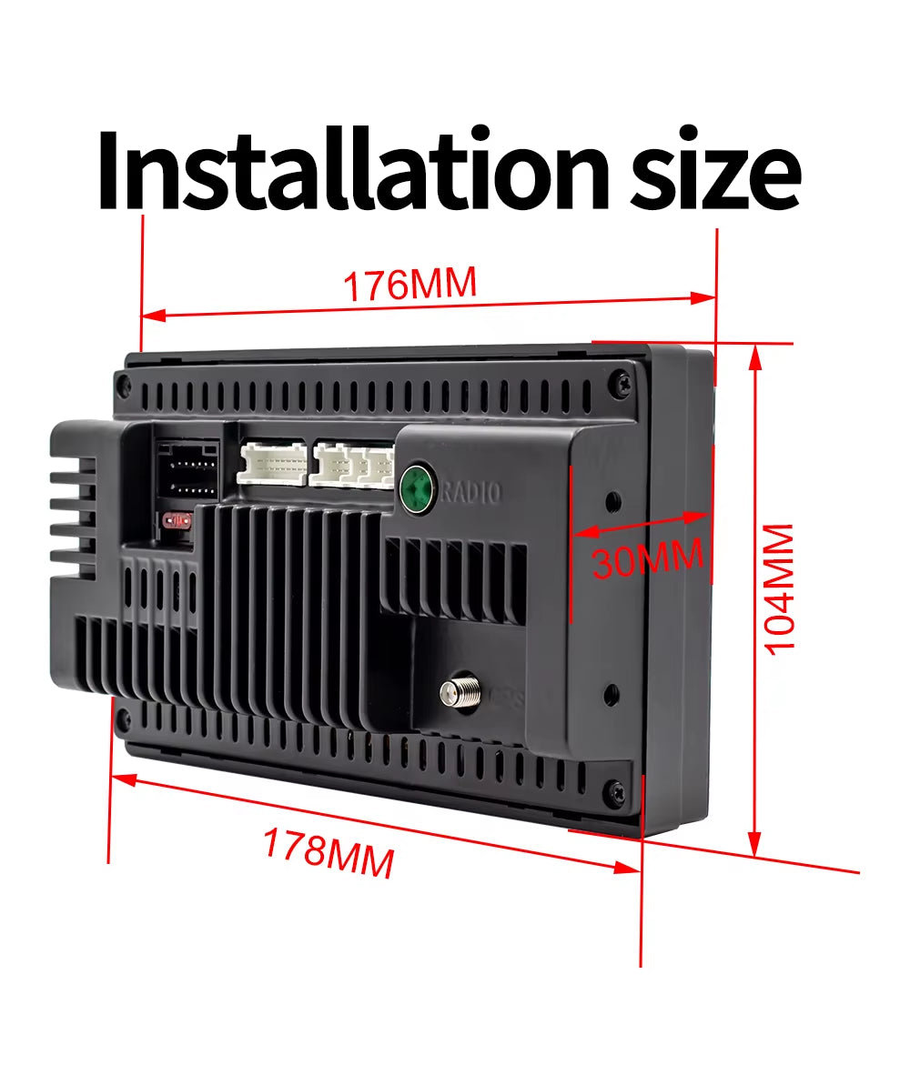 4Core 2 Din Car Radio Androidauto Carplay Android 13 GPS Car Audio 7"/9"/10" WIFI BT IPS Automotive Multimedia Player