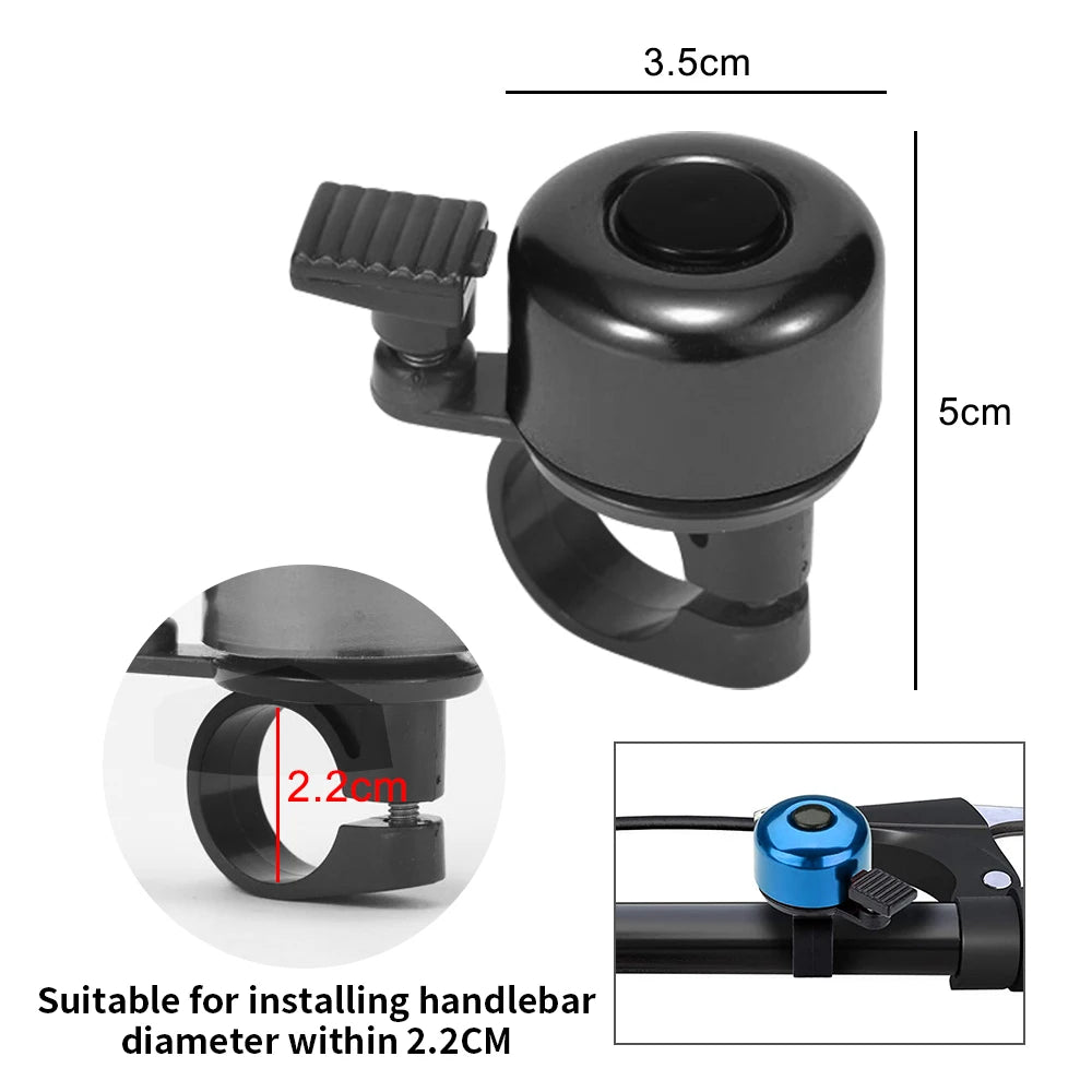 Universal Bike Bell Aluminum Alloy Mountain Road Bike Horn Alarm for Safety Cycling Bicycle Handlebar Bell Accessory Easy to Use
