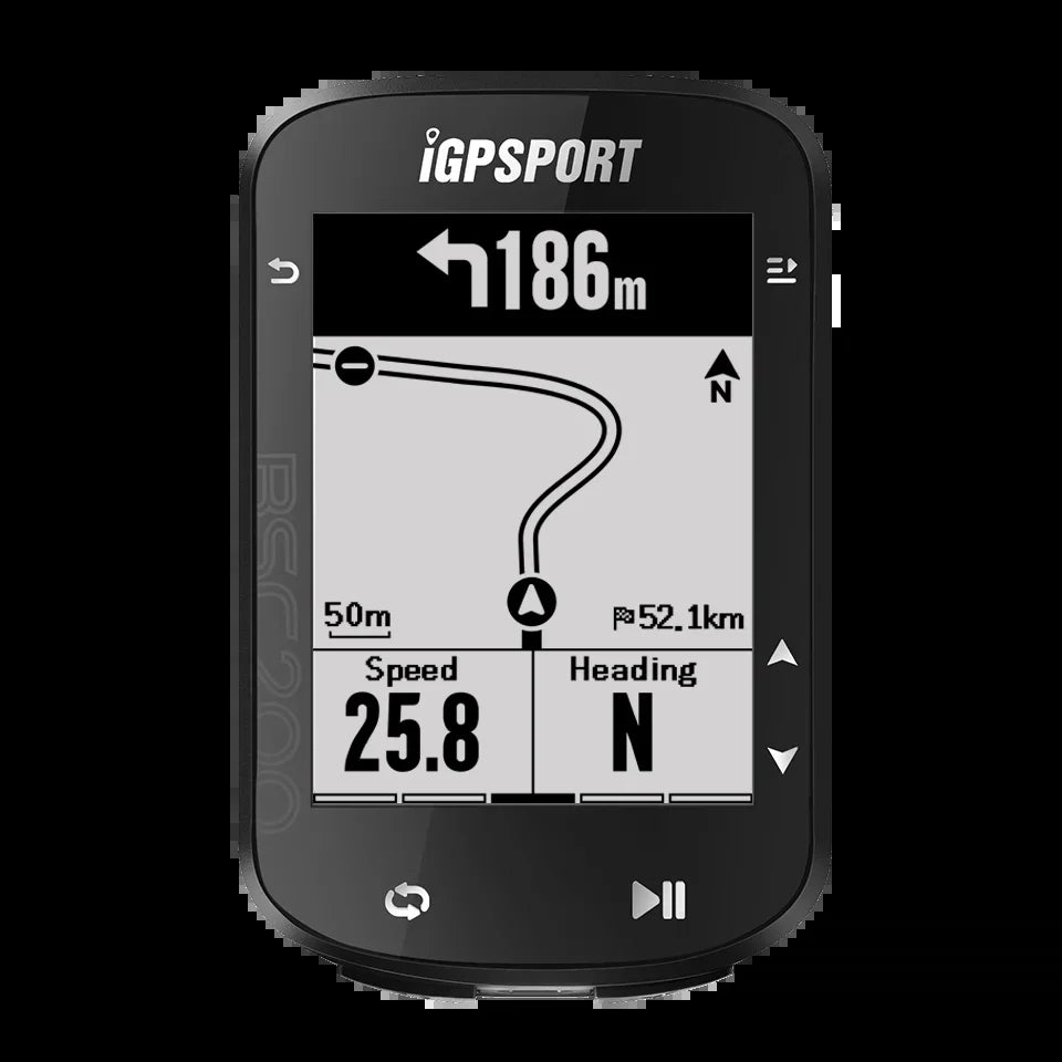 BSC200 GPS Bicycle Computer Cycling Odometer Wireless Speedometer Route Navigation ANT + Bluetooth5.0 Accessories