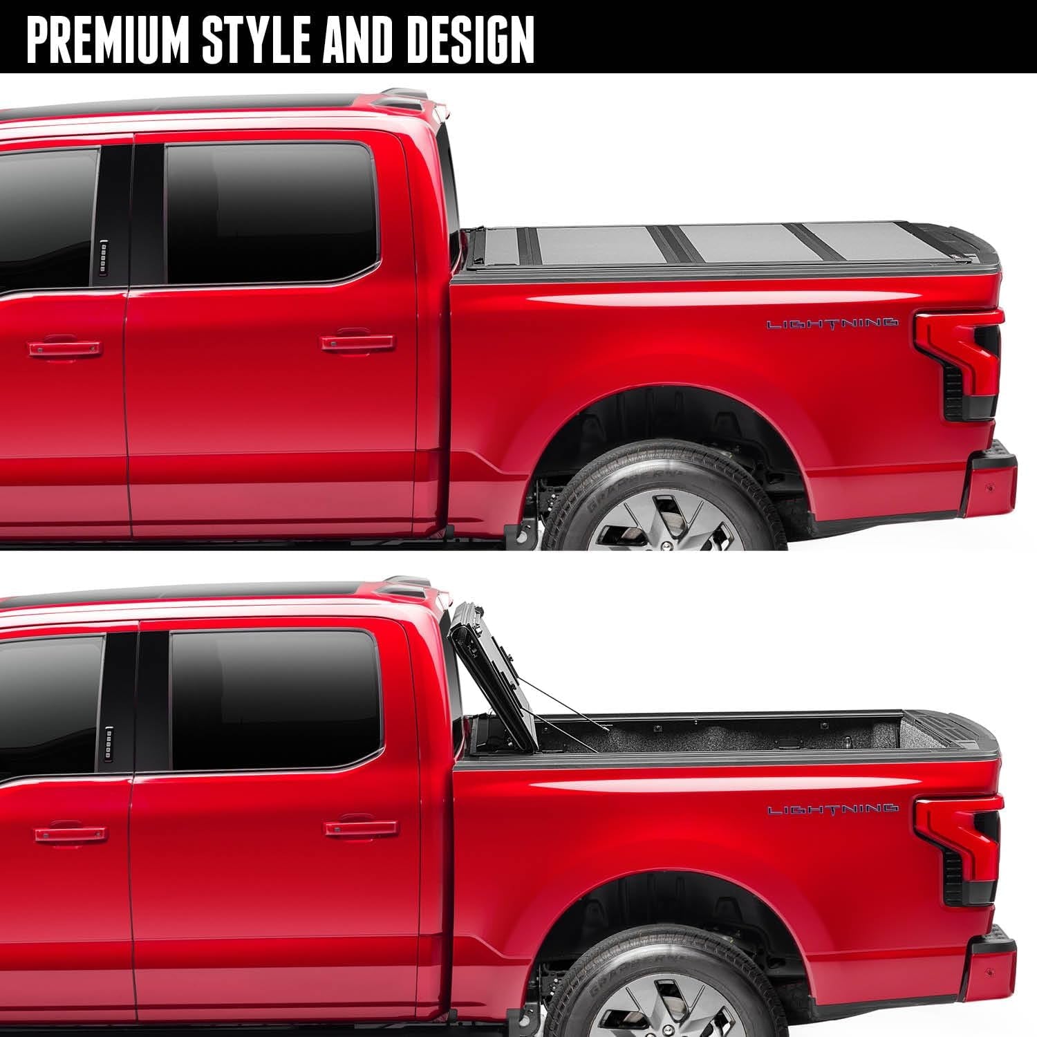 Realtruck BAK Bakflip MX4 Hard Folding Truck Bed Tonneau Cover | 448339 | Fits 2021-2025 Ford F-150 (Incl. Raptor/Lightning) 5' 7" Bed (67.1")