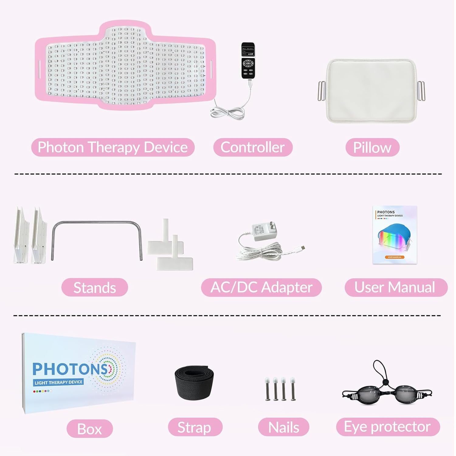 Led Light Therapy for Face with 990 LED 7 Colors Photon PDT Led Red Light Therapy Mask Infrared Face Light Therapy Beauty Led Mask Therapy for SPA Body Face Skincare at Salon and Home