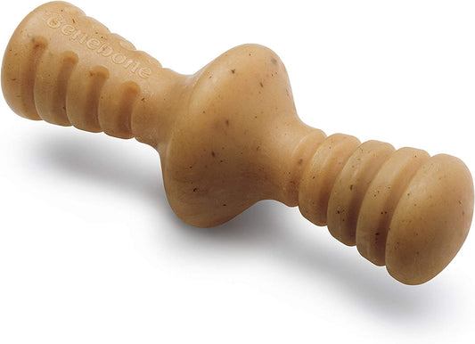 Benebone Zaggler Rolling Dog Chew Toy for Aggressive Chewers, Real Chicken, Made in USA, Medium