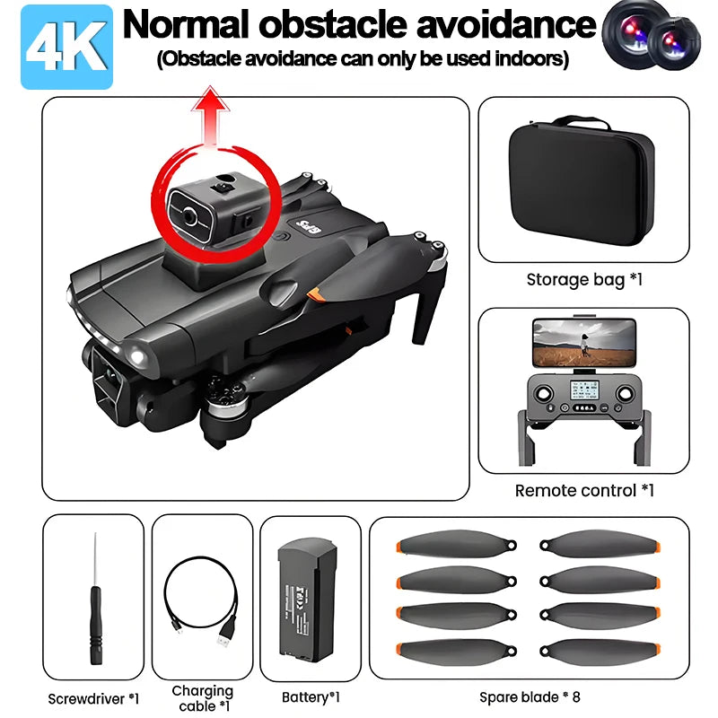 V198GPS Drone 8K Profesional HD Camera ESC Brushless Obstacle Avoidance Aerial Optical Foldable Quadcopter Mini Dron