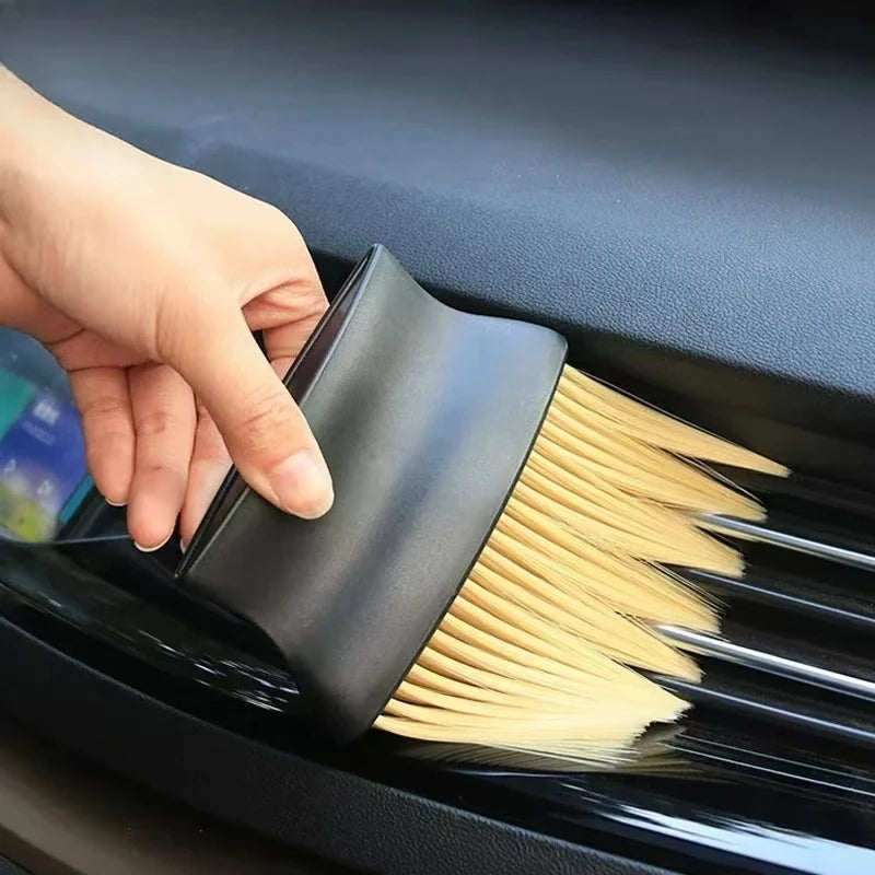 1 Pcs Car Air Outlet Cleaning Brush Dashboard Air Conditioner Detailing Dust Sweeping Tools Auto Interior Home Duster Brushes